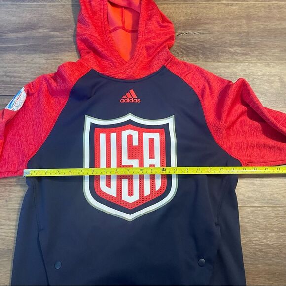 Adidas Team USA Hoodie Size Small World Cup of Ice Hockey Sweatshirt Olympics - Picture 3 of 10
